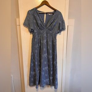 Baltic Born floral blue midi dress
